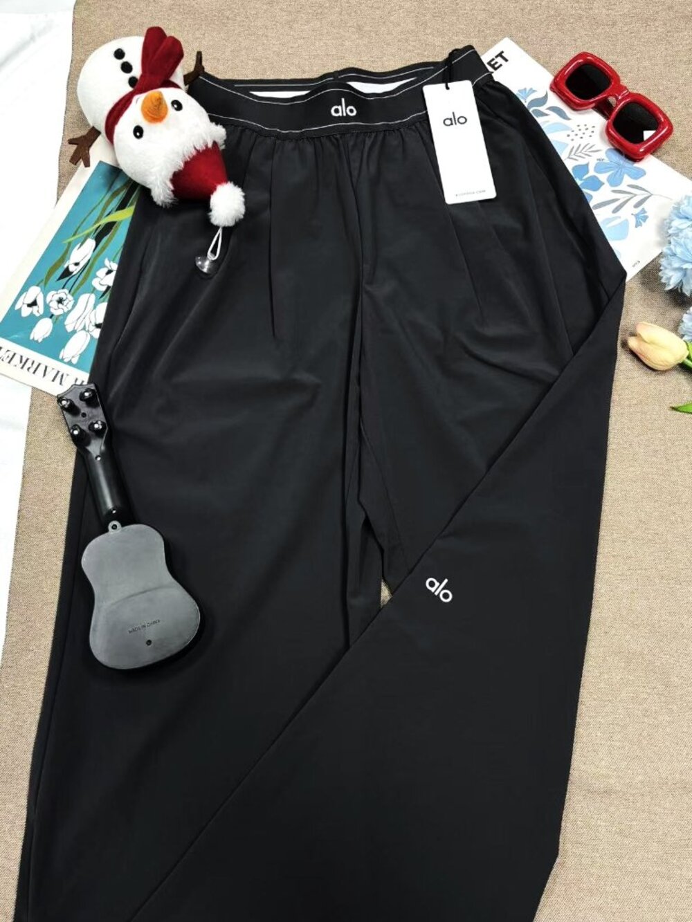 🔥Straight Leg Pants Alo Yoga Suit Up Trouser Black ⚫30-inch Inner Seam Length